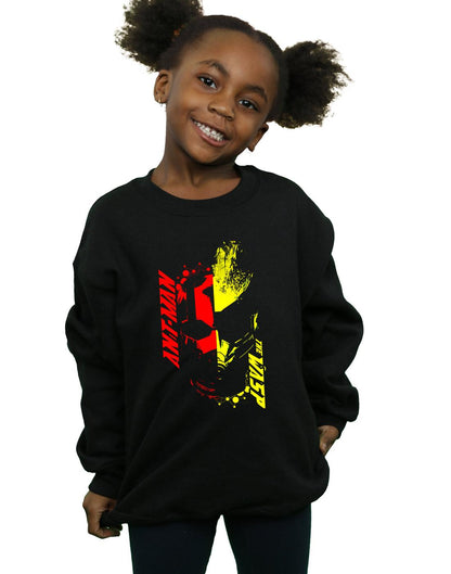Black - Back - Marvel Girls Ant-Man And The Wasp Split Face Sweatshirt