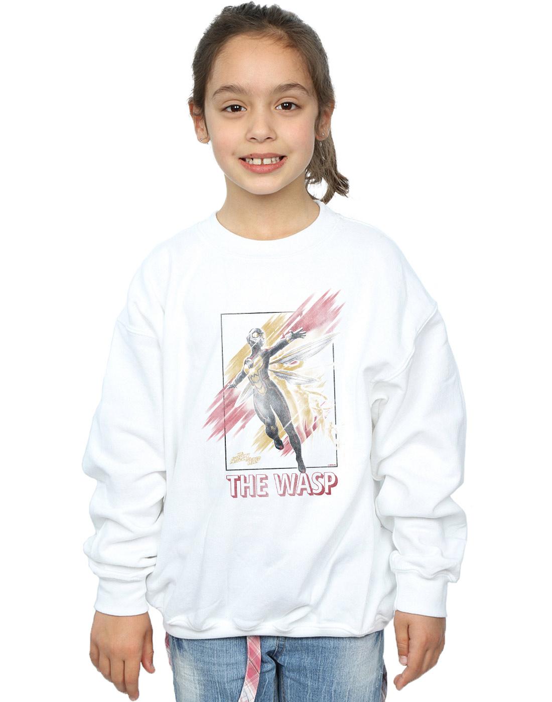 White - Back - Marvel Girls Ant-Man And The Wasp Framed Wasp Sweatshirt