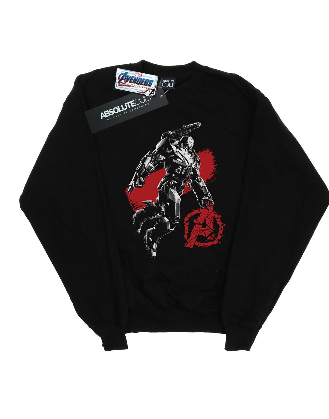 Black - Front - Marvel Mens Avengers Endgame Mono War Machine Cotton Sweatshirt