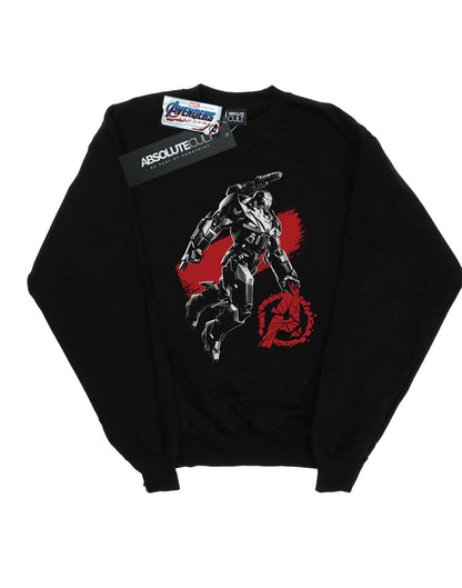 Black - Front - Marvel Mens Avengers Endgame Mono War Machine Cotton Sweatshirt