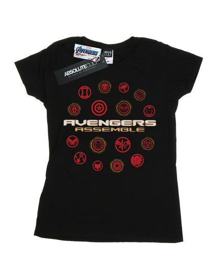 Black - Front - Marvel Womens-Ladies Avengers Endgame Avengers Assemble Cotton T-Shirt