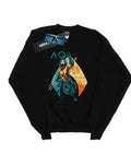 Black - Front - DC Comics Boys Aquaman Tropical Icon Sweatshirt