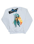 White - Front - DC Comics Boys Aquaman Tropical Icon Sweatshirt