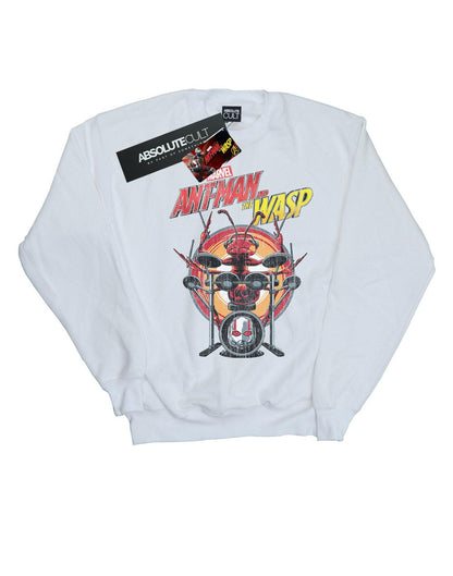 White - Front - Marvel Girls Ant-Man And The Wasp Drummer Ant Sweatshirt