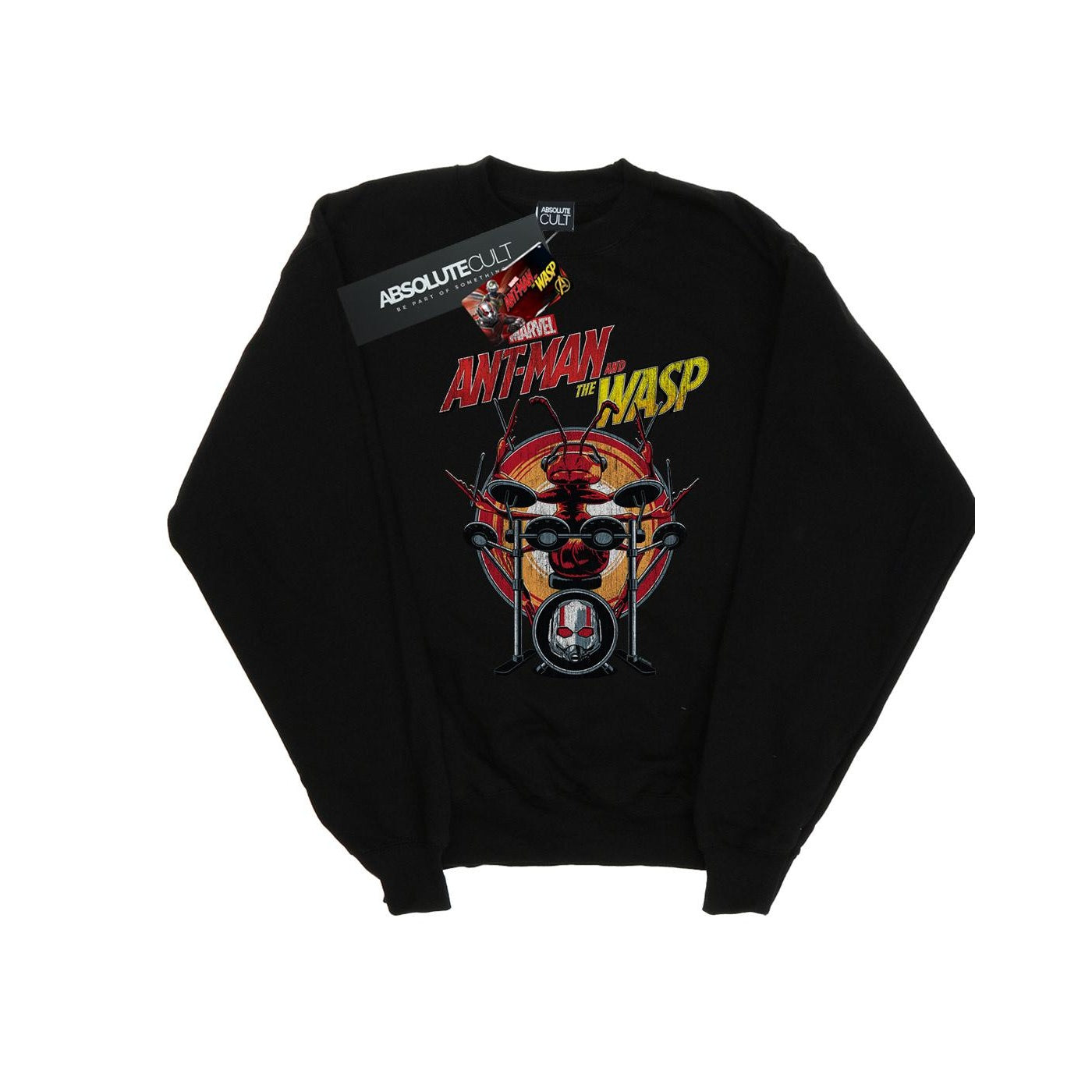 Black - Front - Marvel Girls Ant-Man And The Wasp Drummer Ant Sweatshirt