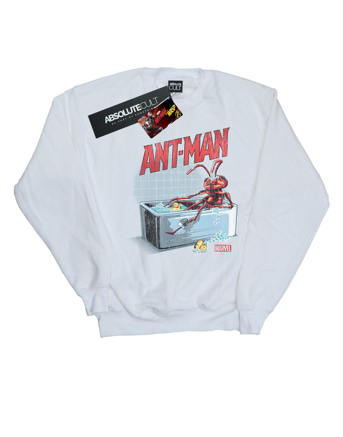 White - Front - Marvel Girls Ant-Man And The Wasp Bathing Ant Sweatshirt