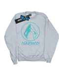 Sports Grey - Front - DC Comics Girls Aquaman Aqua Logo Sweatshirt