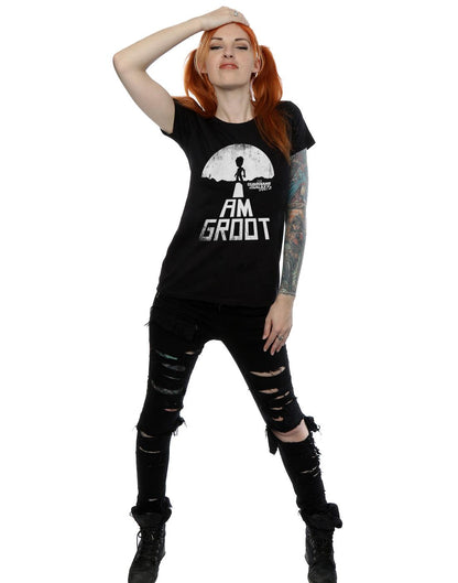 Black - Lifestyle - Guardians Of The Galaxy Womens-Ladies I Am Groot Cotton T-Shirt