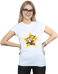 White - Back - Captain Marvel Womens-Ladies Kawaii Cotton T-Shirt