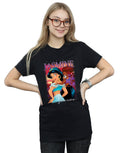 Black - Back - Aladdin Womens-Ladies Jasmine Montage Cotton Boyfriend T-Shirt