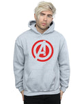Sports Grey - Back - Avengers Assemble Mens Solid Cotton Logo Hoodie