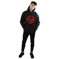 Black - Lifestyle - Avengers Assemble Mens Solid Cotton Logo Hoodie