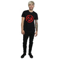 Black - Lifestyle - Avengers Assemble Mens Solid Logo Cotton T-Shirt