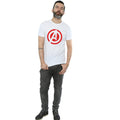 White - Lifestyle - Avengers Assemble Mens Solid Logo Cotton T-Shirt
