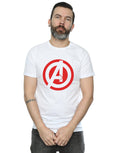 White - Back - Avengers Assemble Mens Solid Logo Cotton T-Shirt