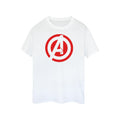 White - Front - Avengers Assemble Mens Solid Logo Cotton T-Shirt