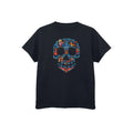 Black - Front - Coco Girls Skull Cotton T-Shirt