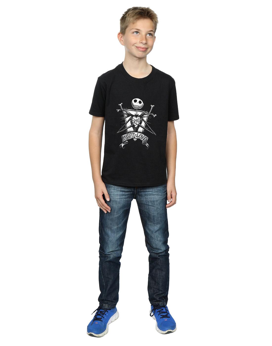 Black - Lifestyle - Nightmare Before Christmas Boys Misfit Love Jack Skellington Cotton T-Shirt