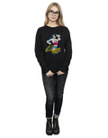 Black - Close up - Wonder Woman Womens-Ladies Lasso Cotton Sweatshirt