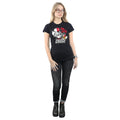 Black - Side - Tom and Jerry Womens-Ladies Cat & Mouse Chase Cotton T-Shirt