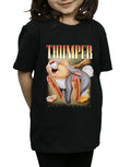 Black - Pack Shot - Bambi Girls Thumper Montage Cotton T-Shirt
