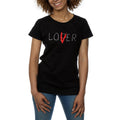 Black - Front - It Womens-Ladies Loser Lover Cotton T-Shirt