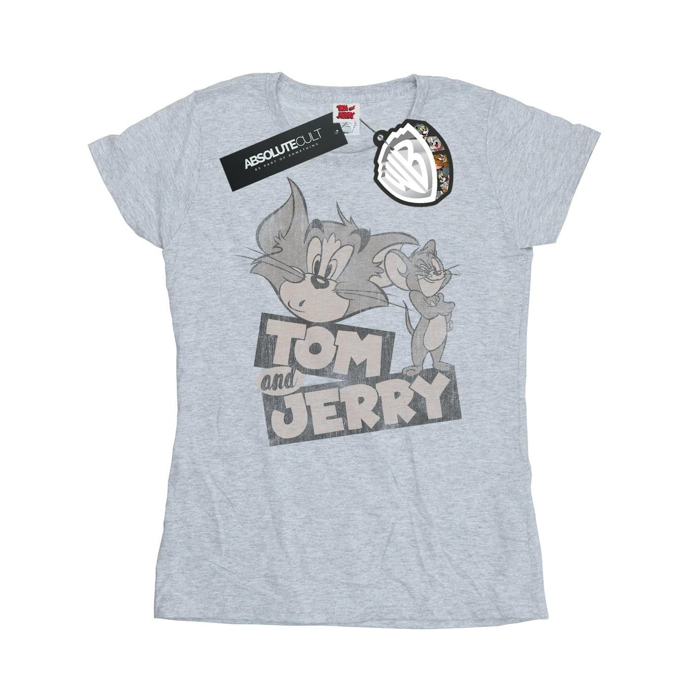 Sports Grey - Front - Tom and Jerry Womens-Ladies Wink Cotton T-Shirt