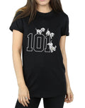Black - Pack Shot - 101 Dalmatians Womens-Ladies Puppies Cotton Boyfriend T-Shirt