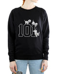 Black - Pack Shot - 101 Dalmatians Womens-Ladies Puppies Cotton Sweatshirt
