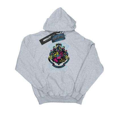 Sports Grey - Front - Harry Potter Girls Hogwarts Crest Cotton Hoodie
