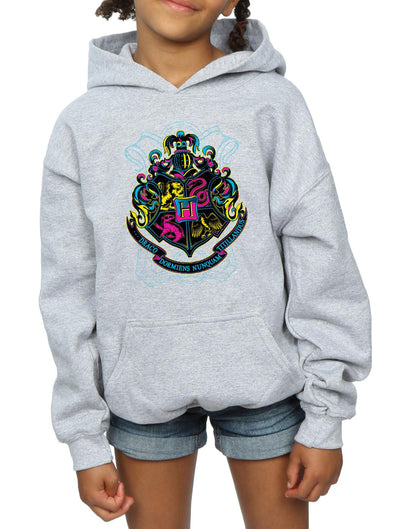 Sports Grey - Side - Harry Potter Girls Hogwarts Crest Cotton Hoodie