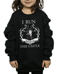 Black - Side - Maleficent Girls I Run This Castle Cotton Sweatshirt