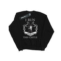 Black - Front - Maleficent Girls I Run This Castle Cotton Sweatshirt