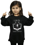 Black - Back - Maleficent Girls I Run This Castle Cotton Sweatshirt
