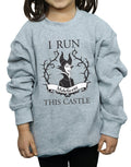 Sports Grey - Side - Maleficent Girls I Run This Castle Cotton Sweatshirt