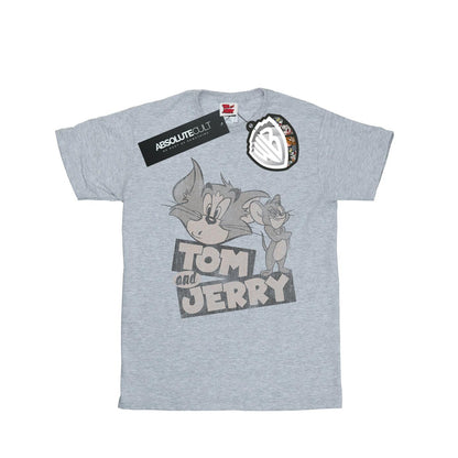 Sports Grey - Pack Shot - Tom and Jerry Mens Wink Cotton T-Shirt