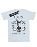 White - Front - Maleficent Womens-Ladies I Run This Castle Boyfriend T-Shirt