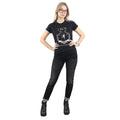 Black - Side - Maleficent Womens-Ladies I Run This Castle Cotton T-Shirt