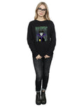 Black - Close up - Sleeping Beauty Womens-Ladies Maleficent Montage Cotton Sweatshirt