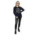 Navy Blue - Close up - Avengers Infinity War Womens-Ladies Team Cotton Sweatshirt