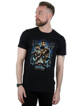 Black - Back - Black Panther Mens Movie Poster Cotton T-Shirt