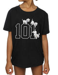 Black - Pack Shot - 101 Dalmatians Girls Puppies Cotton T-Shirt
