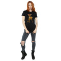 Black - Close up - Bambi Womens-Ladies Cotton Boyfriend T-Shirt