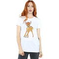 White - Back - Bambi Womens-Ladies Cotton Boyfriend T-Shirt