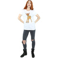 White - Side - Bambi Womens-Ladies Cotton Boyfriend T-Shirt