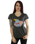 Light Graphite - Back - Dumbo Womens-Ladies Classic Heather T-Shirt