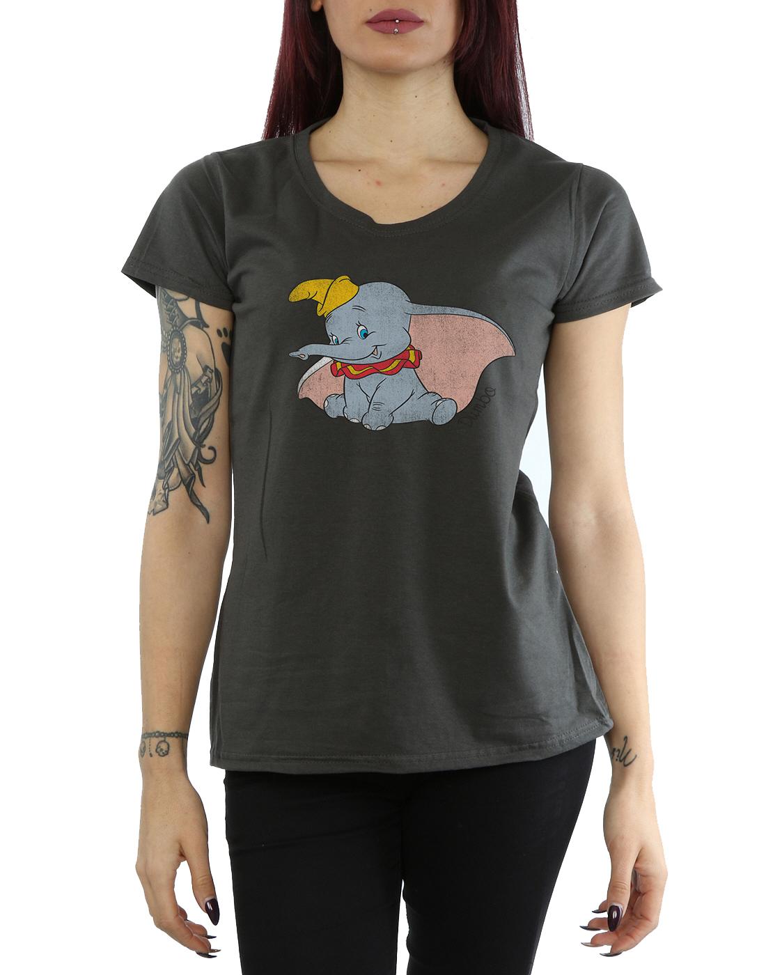 Light Graphite - Side - Dumbo Womens-Ladies Classic Heather T-Shirt