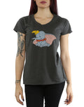 Light Graphite - Side - Dumbo Womens-Ladies Classic Heather T-Shirt
