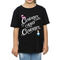Black - Pack Shot - Alice In Wonderland Girls Curiouser And Curiouser Cotton T-Shirt