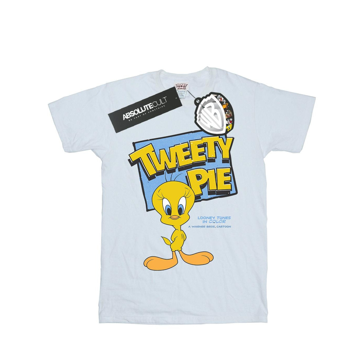 White - Front - Looney Tunes Womens-Ladies Tweety Cotton Boyfriend T-Shirt